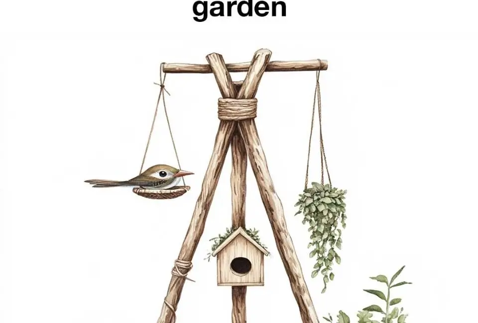 Building A Habitat Tripod To Feed And Shelter Small Birds Photo Inspiration